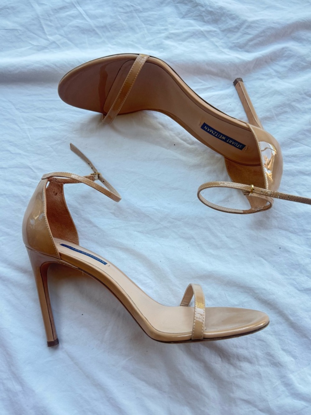 Stuart Weitzman
| Nudistsong 100mm Sandals
| Color: Adobe | Size: 9.5